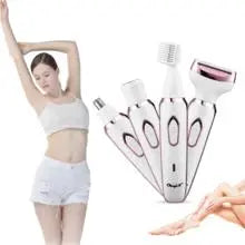 4-in-1 Electric Women's Epilator for Face, Body, Bikini & Armpit with USB Charging