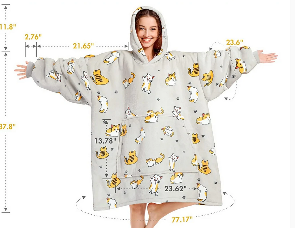 Snoodie Blanket Hoodie in Faux Lamb Fleece (One Piece) | Streetwear
