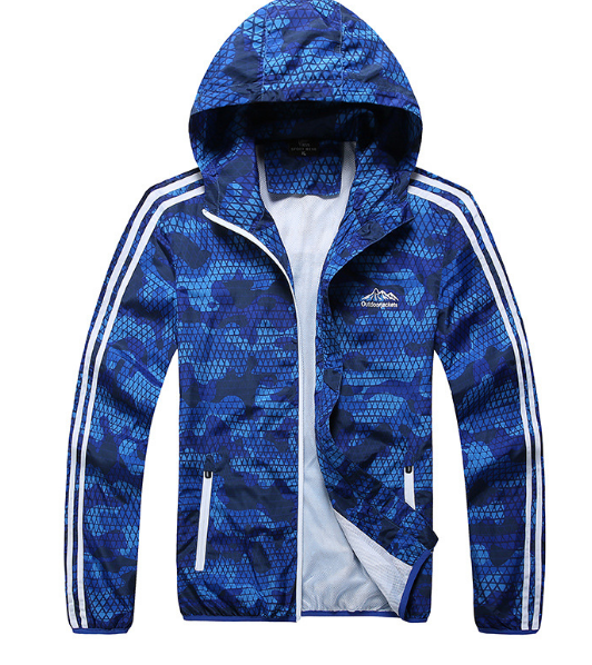 Men's Thin Long Sleeve Outdoor Sports Windbreaker Jacket