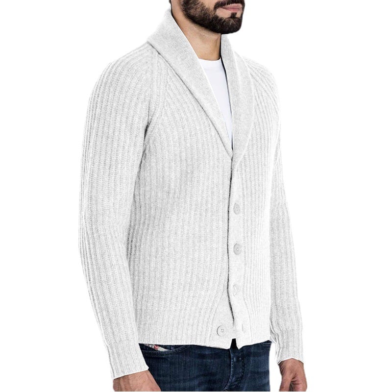 Men's Long Sleeve Knitted Cardigan Sweater