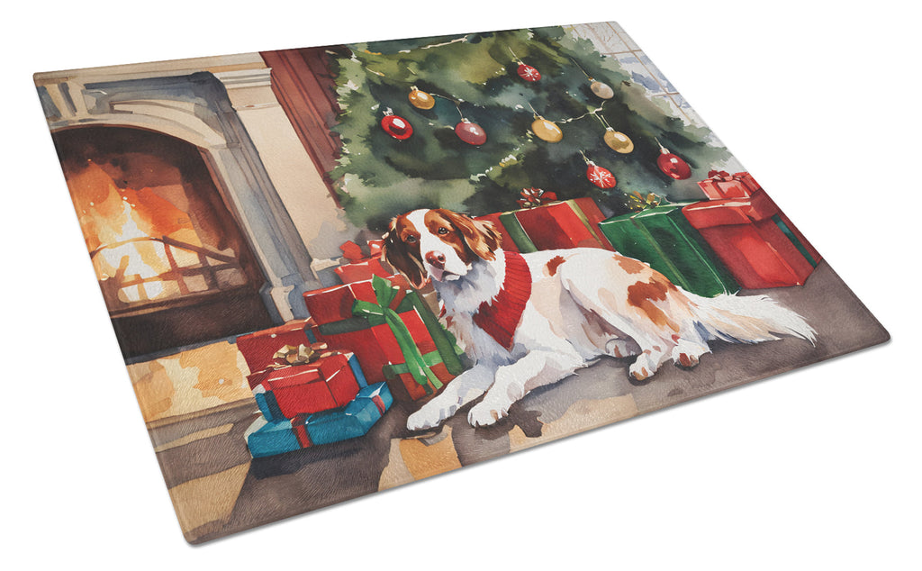 Brittany Cozy Christmas Glass Cutting Board