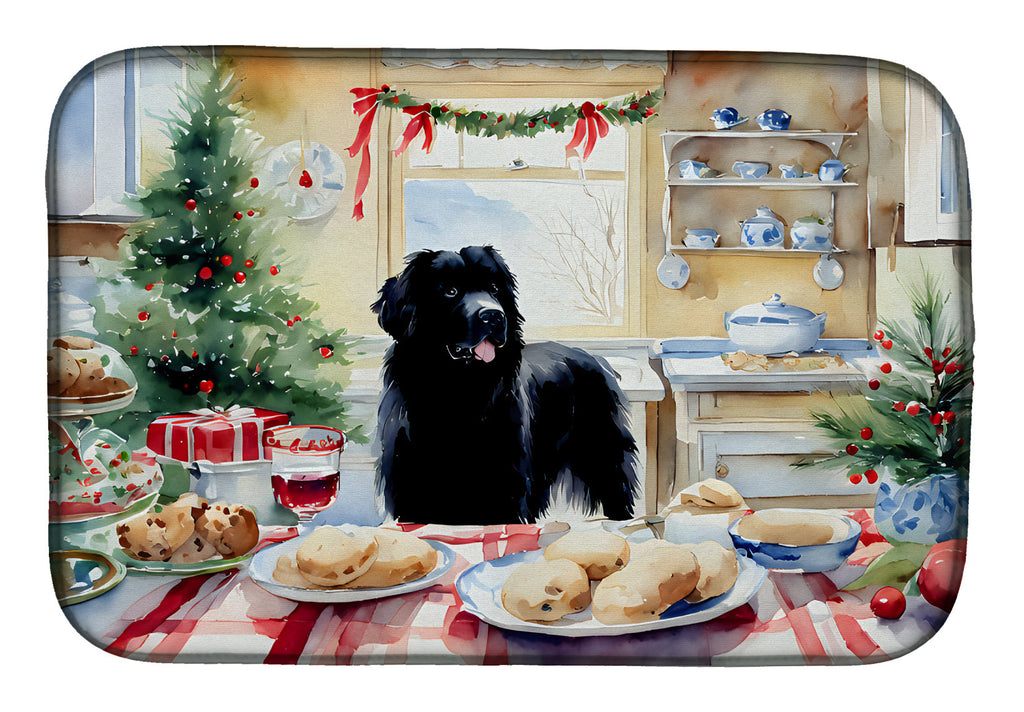 Newfoundland Christmas Cookies Dish Drying Mat