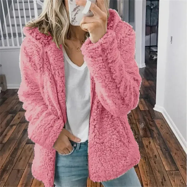 Women's Plus Size Fleece Hoodie Cardigan for Winter | Streetwear