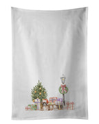 Boxer Fawn with Christmas Wonderland Kitchen Towel Set of 2