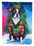Boston Terrier Christmas Garden Flag