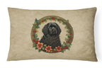 Puli Christmas Flowers Throw Pillow