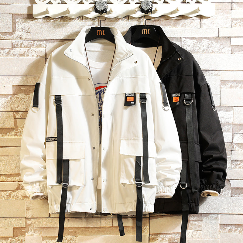 2024 Autumn Men's Hooded Windbreaker Slim Fit Jacket