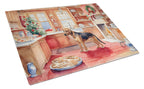 Bloodhound Christmas Cookies Glass Cutting Board