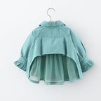 Cute Mid-Length Windbreaker Jacket for Girls