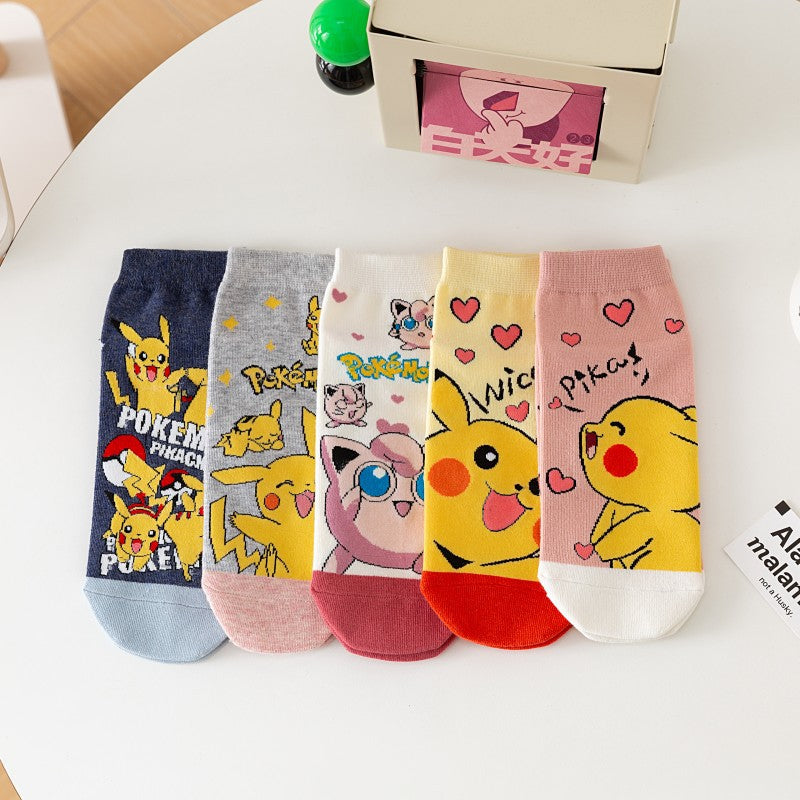 Cute Cartoon Christmas Socks for Women, Cotton Crew Length