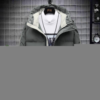 Hooded Thick Cotton-padded Men's Bread Jacket