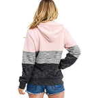 Color Block Long Sleeve Hooded Women's Sweatshirt | Streetwear