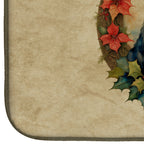Belgian Sheepdog Christmas Flowers Dish Drying Mat