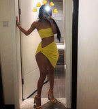Two Piece Set: Women’s Halter Top & Mini Skirt
