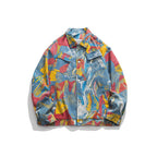Vintage Ink Painting Denim Jacket