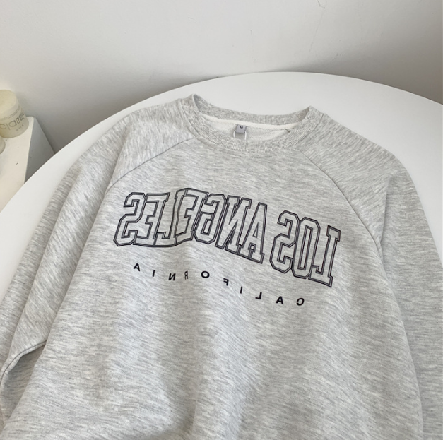 Letter Print Crew Neck Sweatshirt | Streetwear