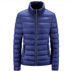 Simple Women's Stand-up Collar Puffer Jacket