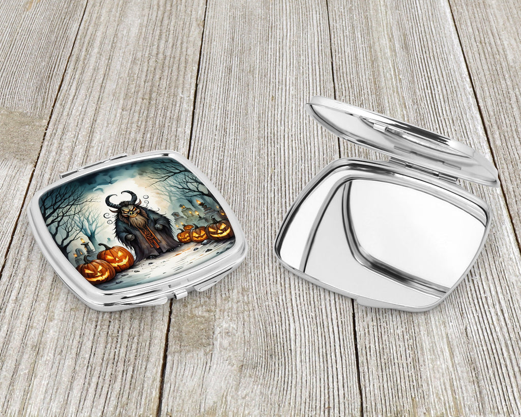 Krampus The Christmas Demon Spooky Halloween Compact Mirror