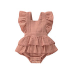 2021 Summer European Baby Bodysuit with Bow