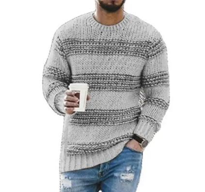 Men's Striped Knit Pullover | Streetwear