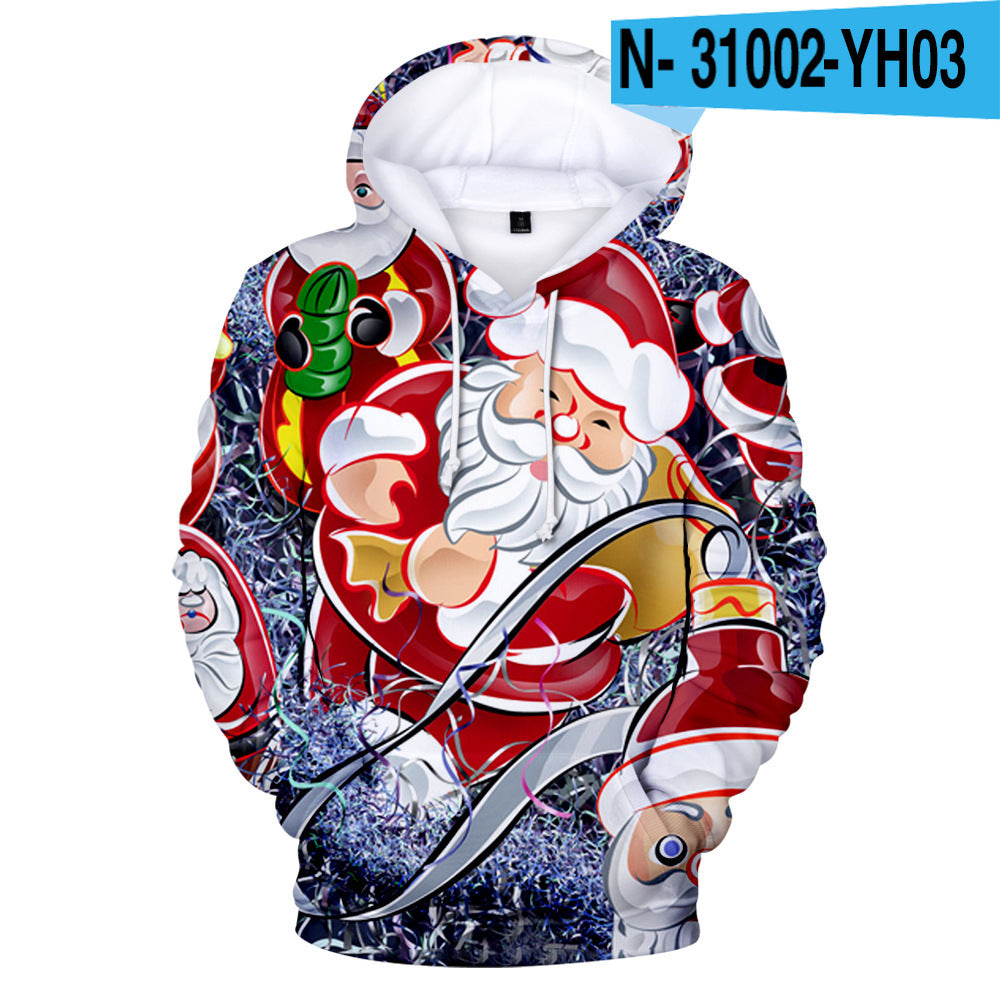 Customizable 3D Printed Christmas Hoodie for Holidays | Streetwear