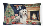Bearded Collie Christmas Throw Pillow
