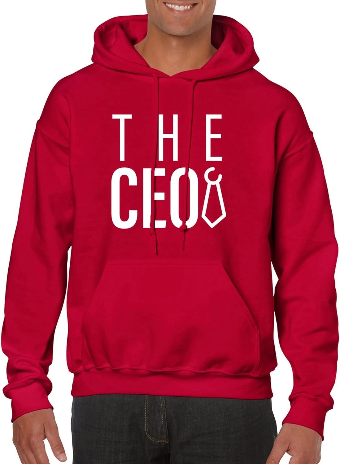 THE CEO Men’s Hoodie (as1, alpha, one_size, regular, regular, Standard, Red, Small) | Streetwear