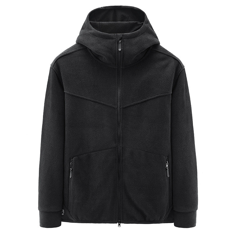 Men's Plush Fleece Jacket Sweater Coat