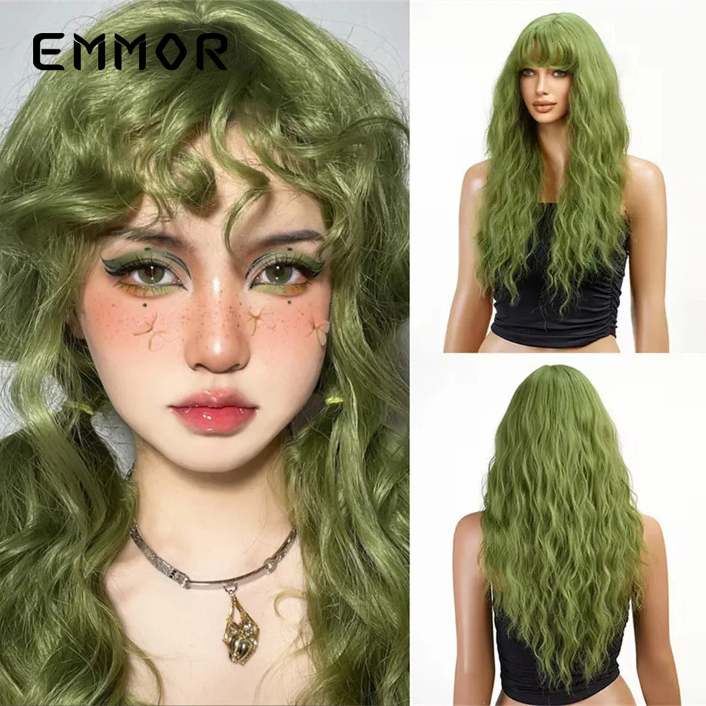 Retro Highlighted Brown Wool Short Wig for Women