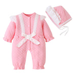 Korean Baby Girl Crawling Outfit - Cotton Long Sleeve Bodysuit