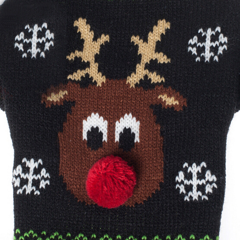 HSPET Christmas Pet Sweater - Rudolph Design for Cats & Dogs