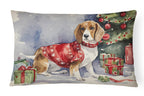 Beagle Christmas Throw Pillow