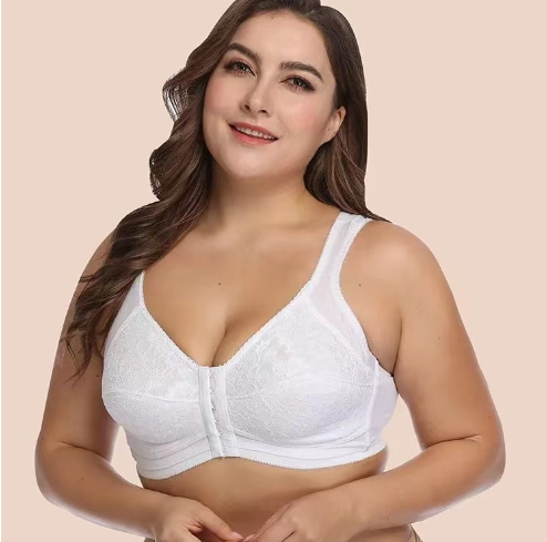 Lace Bralette with Front Closure for Plus Size Women