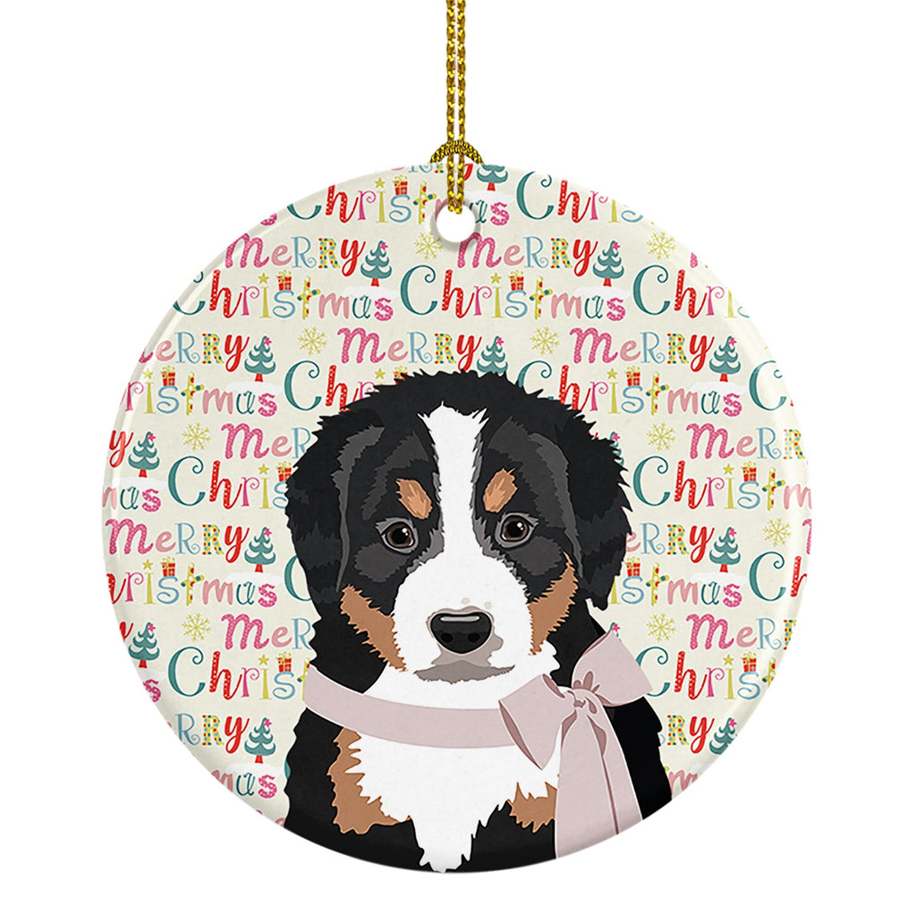 Bernese Mountain Dog Puppy #1 Christmas Ceramic Ornament