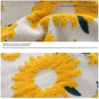 Couples Oversize Knit Sweater with Chrysanthemum Print