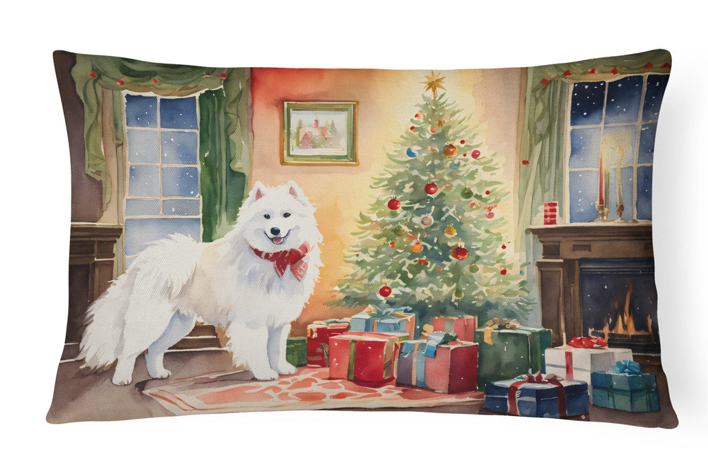 Samoyed Cozy Christmas Throw Pillow