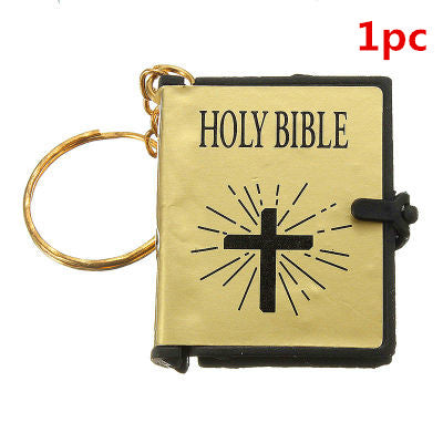 [Duplicate] Mini Bible Keychain with Cross Keychain