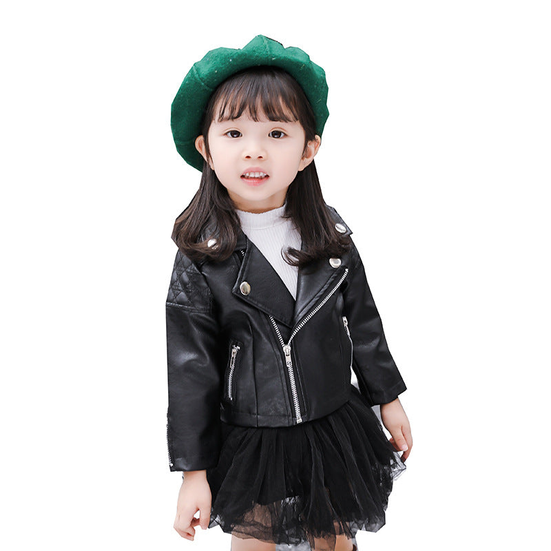 Children's Autumn Motorcycle Jacket for Toddlers