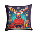 Moose Christmas Throw Pillow