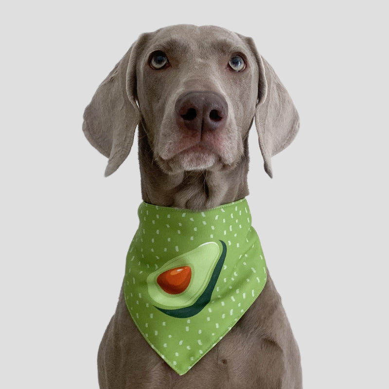 Handmade Summer Avocado Triangle Scarf for Pets