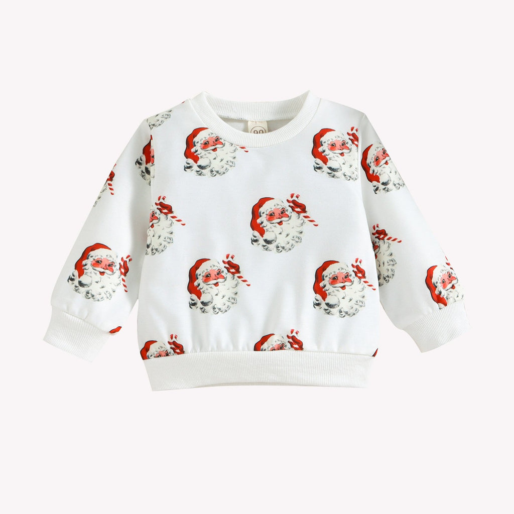 Boys' Long-Sleeved Round Neck Printed Sweater