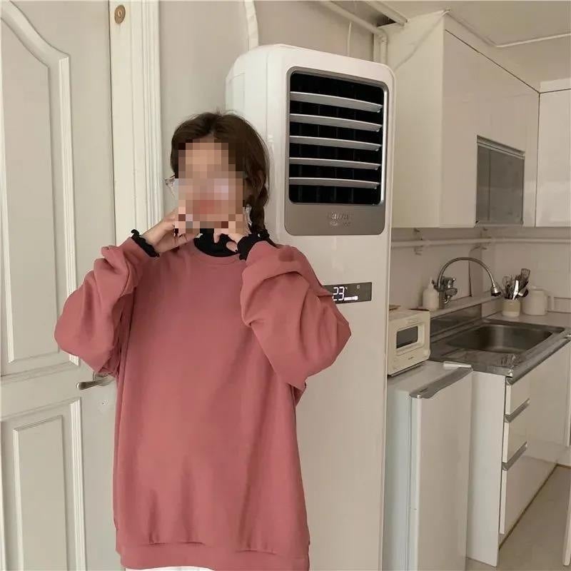 Korean Style Solid Color Loose Pullover Sweater | Streetwear
