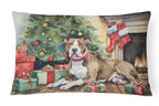 Pit Bull Terrier Christmas Throw Pillow