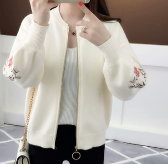 Pilana® Women's Bomber Jacket - 3XL, Embroidered Cardigan