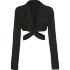 Lace Women's Short Suit Jacket with Long Sleeves
