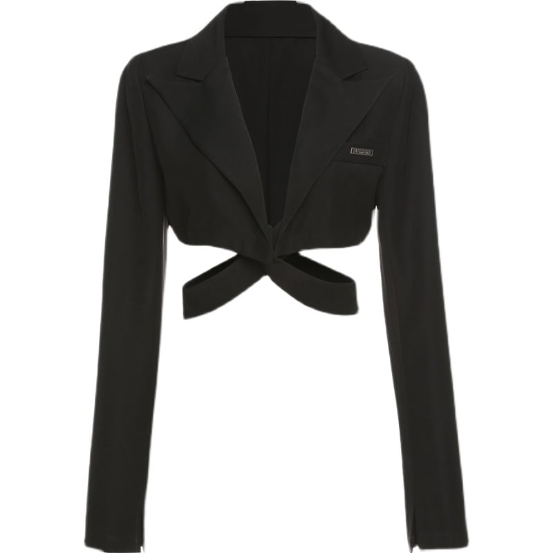 Lace Women's Short Suit Jacket with Long Sleeves