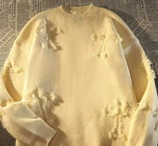 Autumn And Winter Ripped Sweater