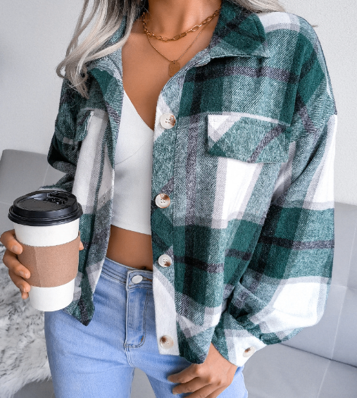 WOLFF Checkered Cardigan Wool Blend (One Piece)