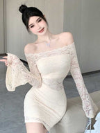 Bodycon Lace Dress with Spaghetti Straps