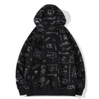 Trendy Graffiti Hooded Women's Sweater